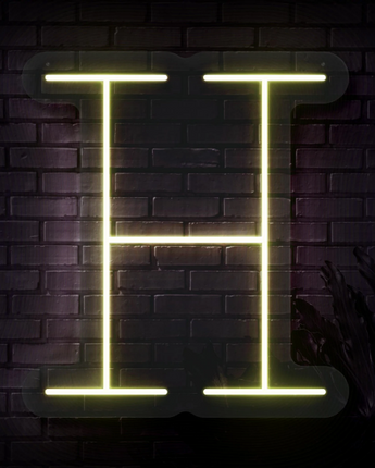 Personalized Letter H Neon Sign