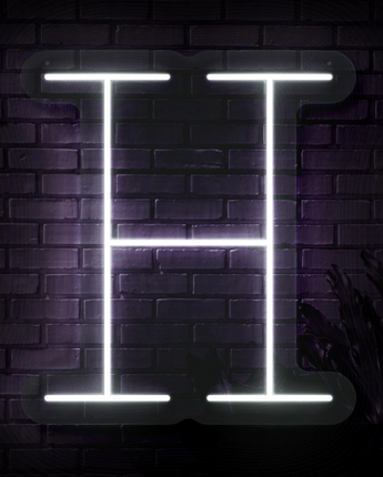 Personalized Letter H Neon Sign