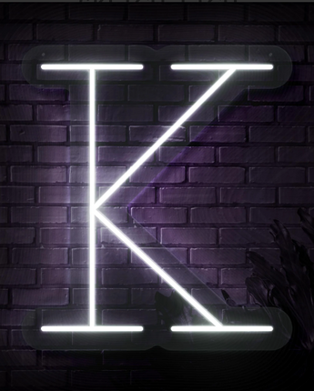 Personalized Letter K Neon Sign