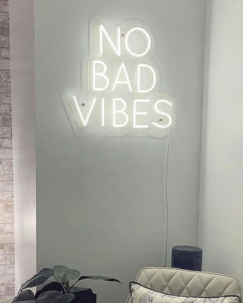 No bad vibes neon sign