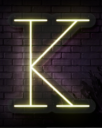 Personalized Letter K Neon Sign