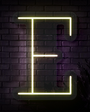 Personalized Letter E Neon Sign