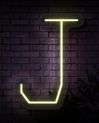 Personalized Letter J Neon Sign