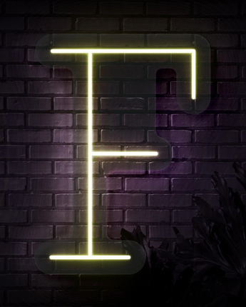 Personalized  Letter F Neon Sign